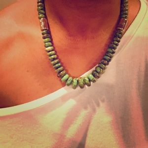 Dir turquoise beaded 925 necklace